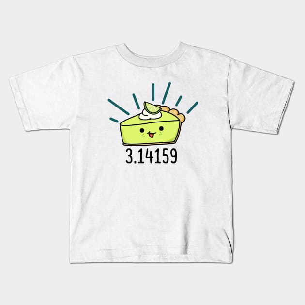 3.14159 Pi Cute Pie Pun Kids T-Shirt by punnybone